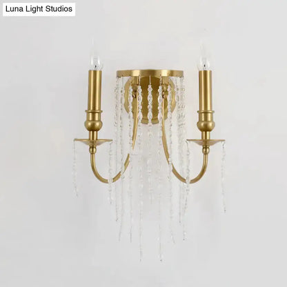 Modern Gold Crystal Corridor Wall Lamp Light