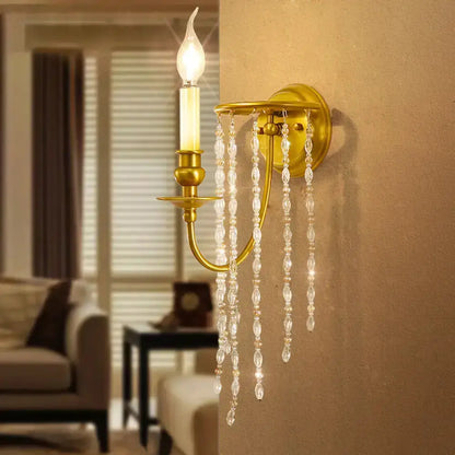 Modern Gold Crystal Corridor Wall Lamp Light