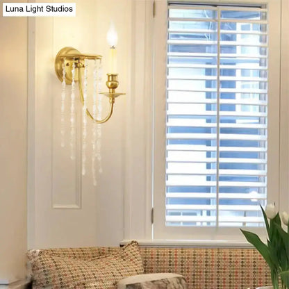 Modern Gold Crystal Corridor Wall Lamp Light