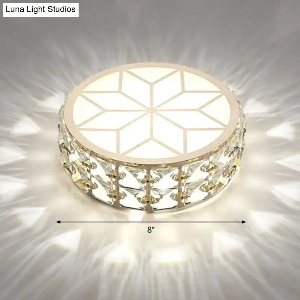 Gold Crystal Flush Light, 8 in diameter flush mount ceiling fixture Decorbites on Tampa Home & Garden Store