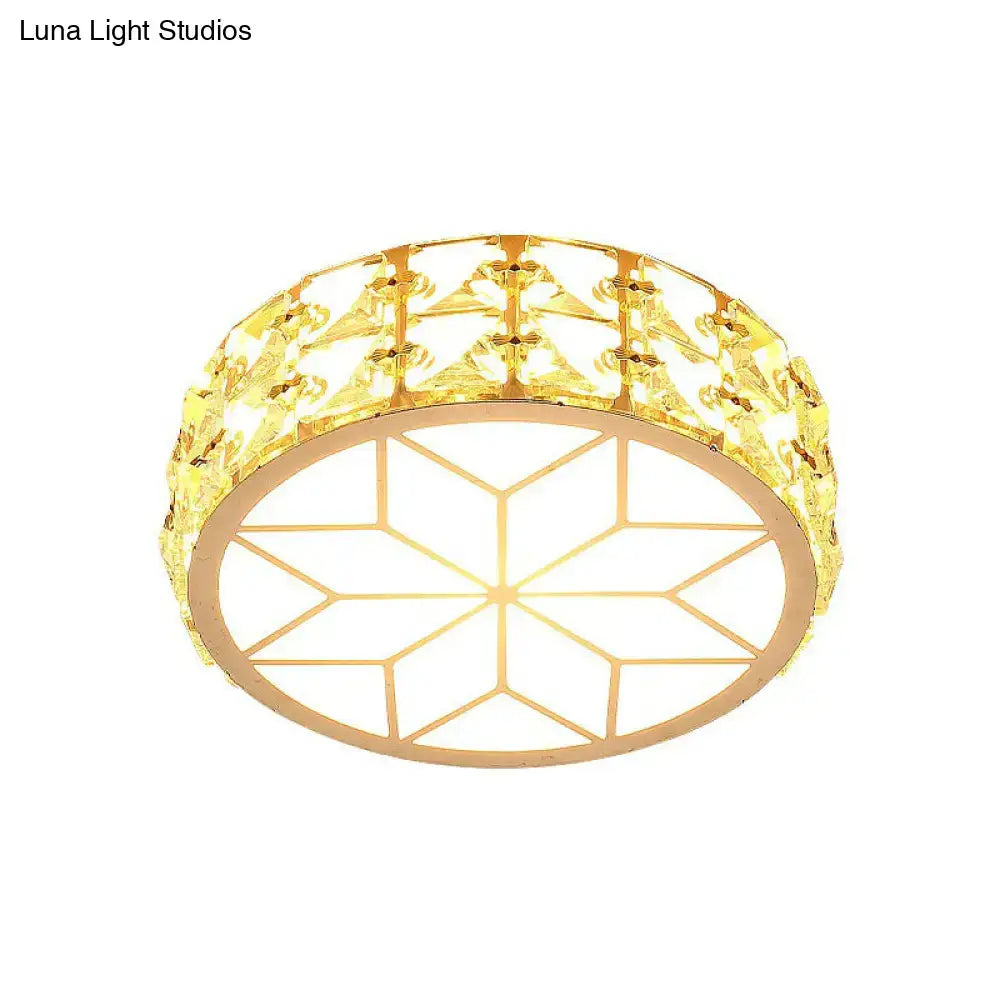 Gold Crystal Flush Light flush mount ceiling fixture by Decorbites in gold crystal finish on Tampa Home & Garden Store
