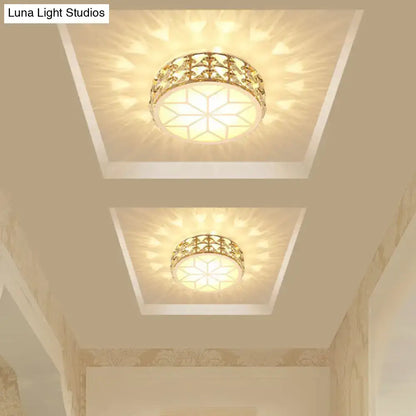 Gold Crystal Flush Light flush mount by Decorbites, 2 ceiling fixtures in a tray ceiling on Tampa Home & Garden Store