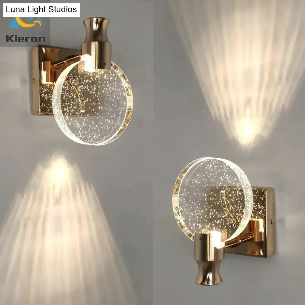 Gold Three Globe Wall Light by Decorbites; brass backplate, speckled glass globes, pair shown on Tampa Home & Garden Store