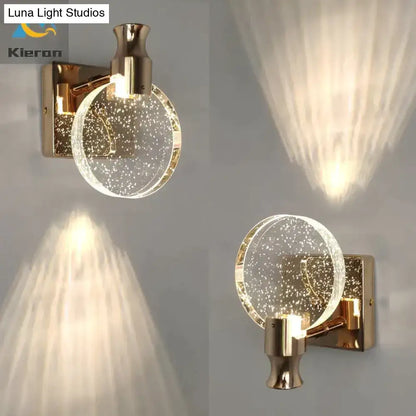 Gold Three Globe Wall Light by Decorbites; brass backplate, speckled glass globes, pair shown on Tampa Home & Garden Store