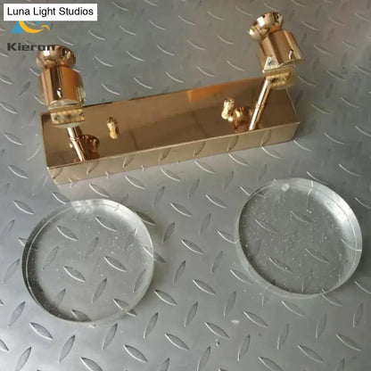 Gold Three Globe Wall Light fixture with brass finish and two end sockets on Tampa Home & Garden Store