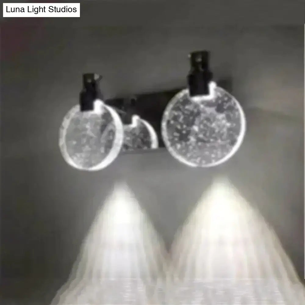 Gold three-globe wall light with speckled clear glass globes wall fixture Decorbites on Tampa Home & Garden Store