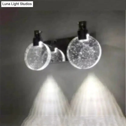 Gold three-globe wall light with speckled clear glass globes wall fixture Decorbites on Tampa Home & Garden Store