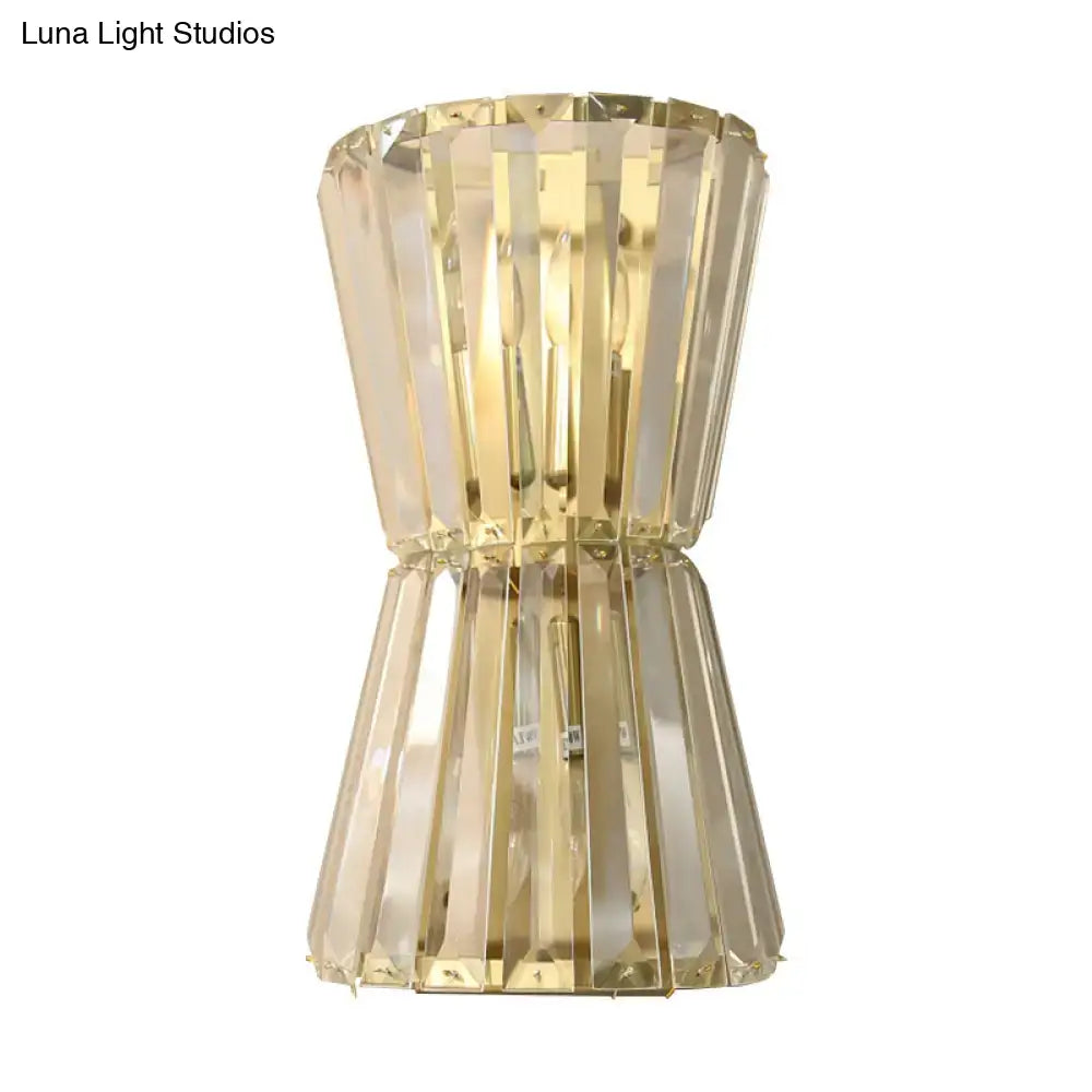 Gold Crystal Corridor Sconce by Decorbites, gold-tone faceted crystal design on Tampa Home & Garden Store