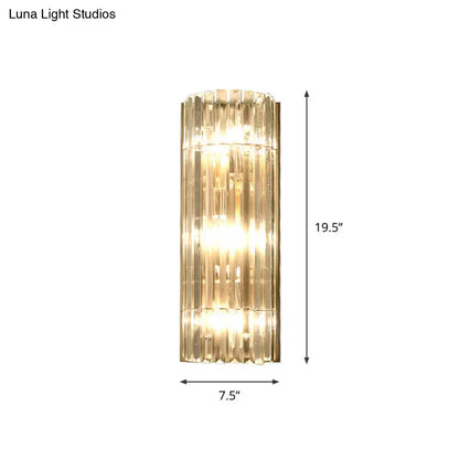 Gold crystal dining area wall sconce Decorbites, faceted glass light, 19.5in tall, 7.5in wide on Tampa Home & Garden Store