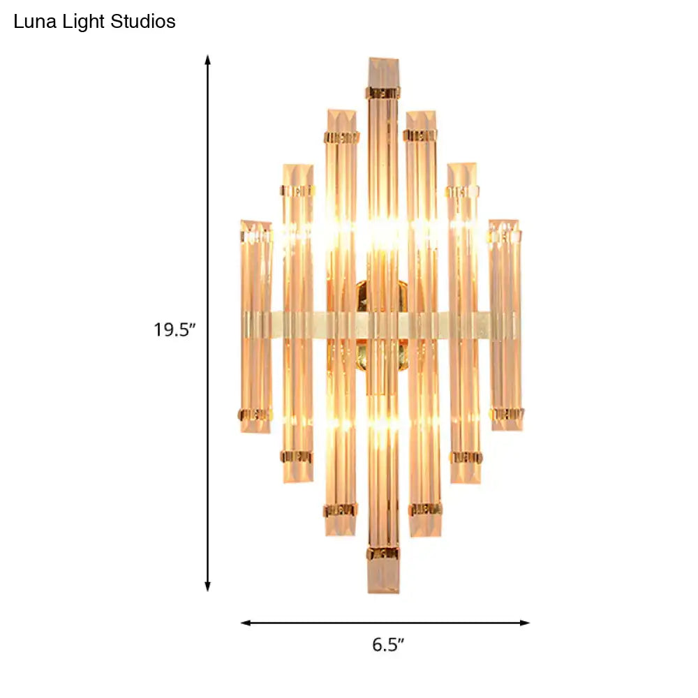 Gold Crystal Wall Lamp Compact 5-9 Inch by Decorbites, gold crystal wall sconce on Tampa Home & Garden Store