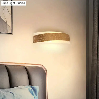 Decorbites modern gold curved LED wall lamp, living room wall-mounted lighting on Tampa Home & Garden Store