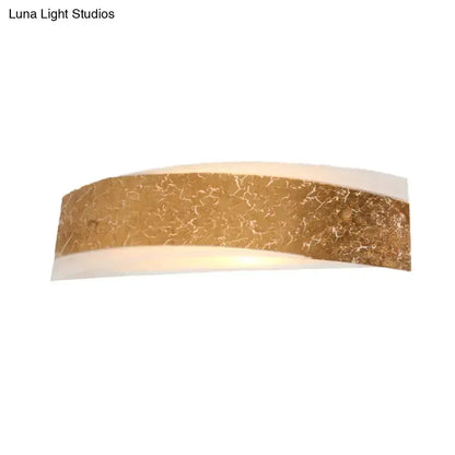 Modern gold curved LED wall lamp by Decorbites, living room wall mount lighting on Tampa Home & Garden Store