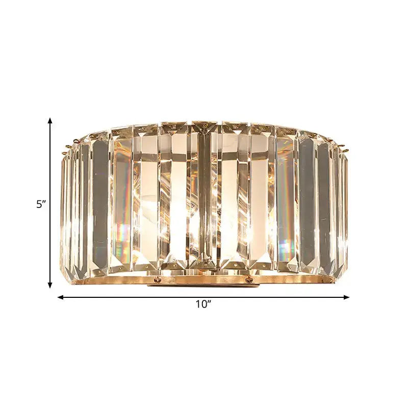 Modern gold faceted crystal wall sconce Decorbites 10in wide 5in high on Tampa Home & Garden Store