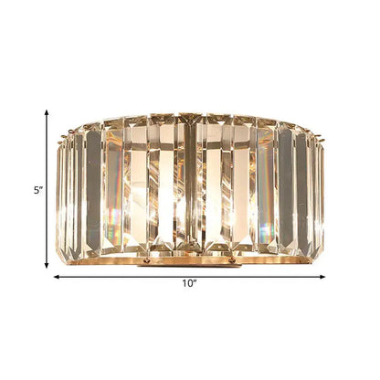 Modern gold faceted crystal wall sconce Decorbites 10in wide 5in high on Tampa Home & Garden Store