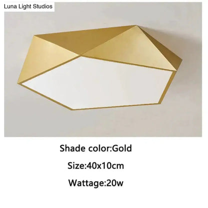 Modern Gold Faceted Surface Mounted Fixtures