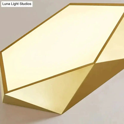 Modern Gold Faceted Surface Mounted Fixtures