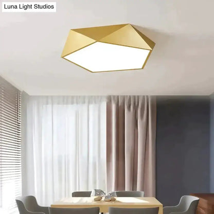 Modern Gold Faceted Surface Mounted Fixtures