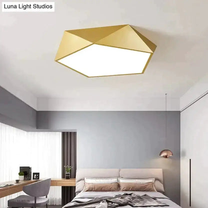 Modern Gold Faceted Surface Mounted Fixtures