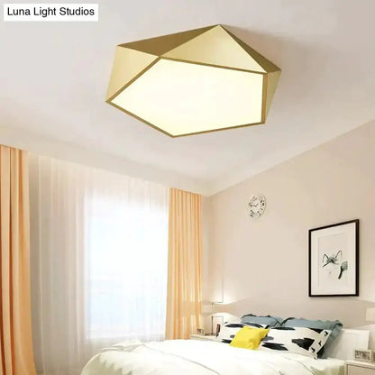 Modern Gold Faceted Surface Mounted Fixtures
