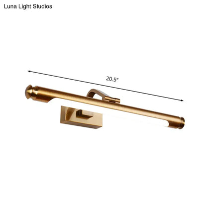 Decorbites Gold Tubed Vanity Light with brass finish and wall mount, 20.5 in long on Tampa Home & Garden Store