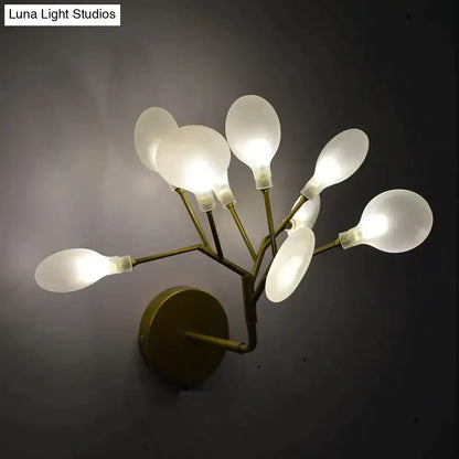 Modern gold firefly tree branch LED wall light by Decorbites with frosted bulbs on Tampa Home & Garden Store