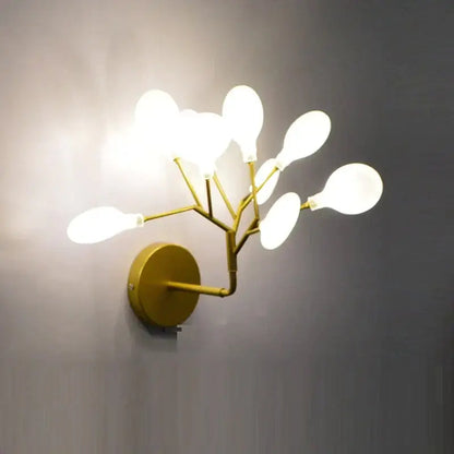 Decorbites wall light modern gold firefly tree-branch LED fixture for bedroom on Tampa Home & Garden Store