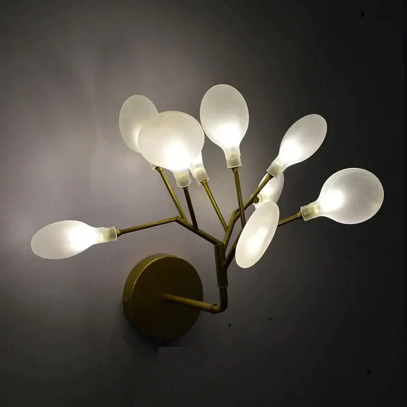 Decorbites modern gold firefly tree branch LED wall light for bedroom on Tampa Home & Garden Store