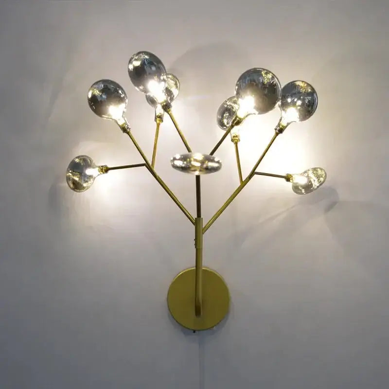 Modern gold firefly tree branch LED wall light Decorbites for bedroom on Tampa Home & Garden Store