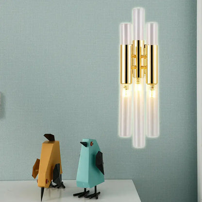 Gold frosted glass sconce with crystal accents, wall-mounted decorative lighting on Tampa Home & Garden Store