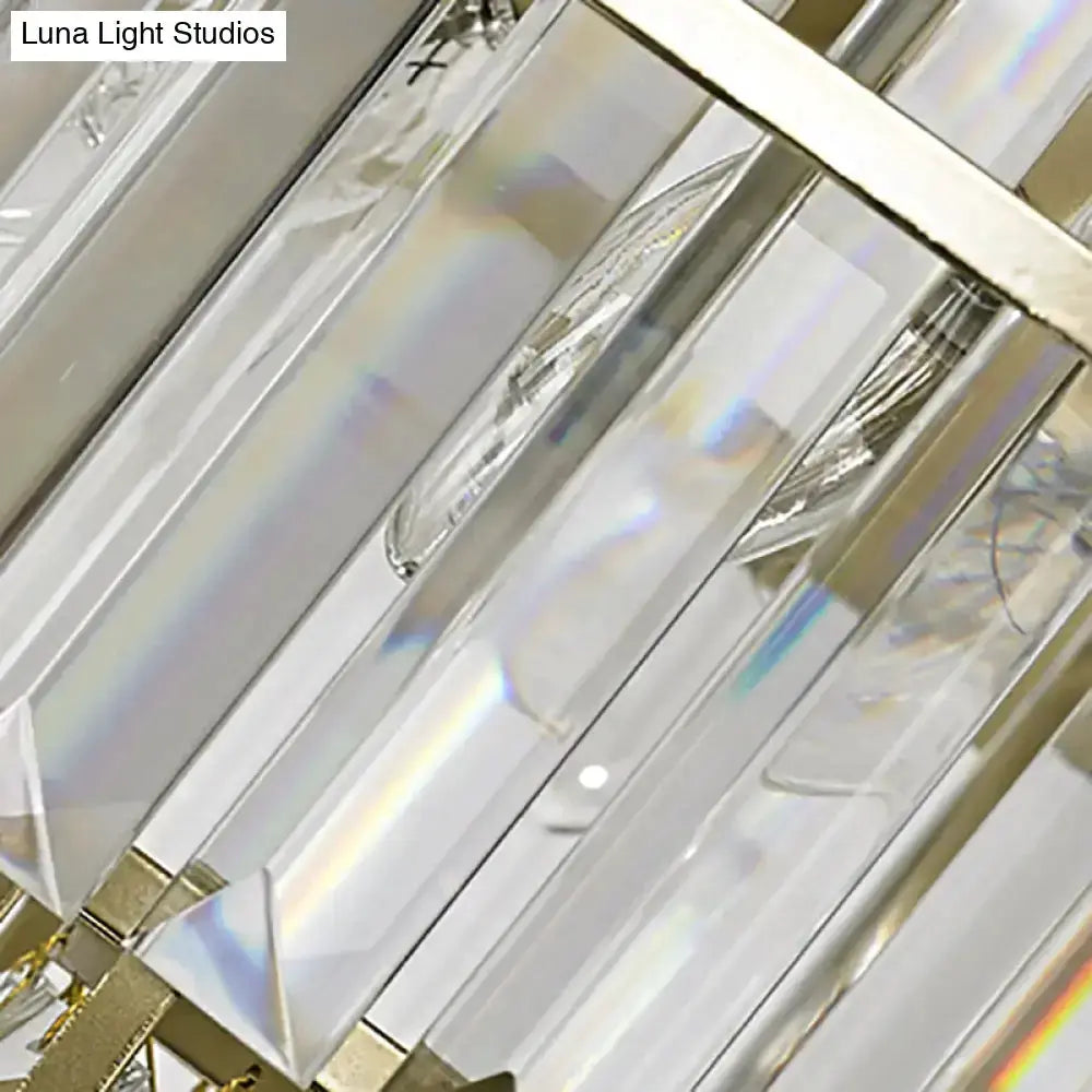 Modern gold geometric crystal wall lamp sconce for bedroom decor on Tampa Home & Garden Store