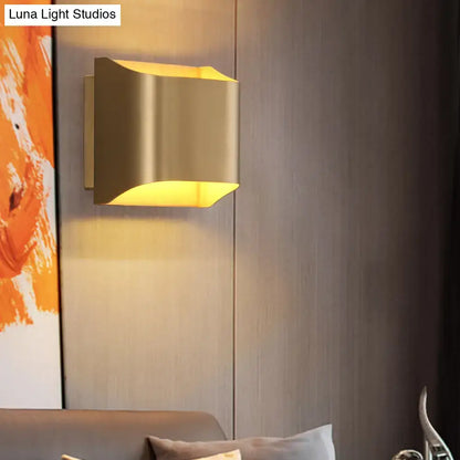 Gold Geometric G9 12-Inch Wall Sconce, brass with warm glow Luna Light Studios Decorbites on Tampa Home & Garden Store