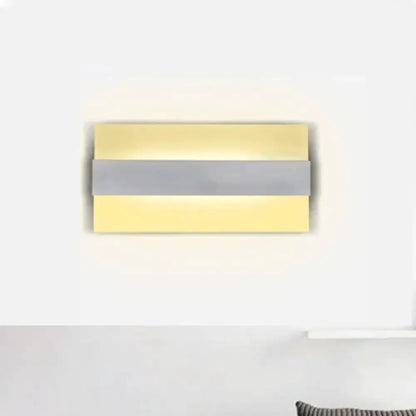Modern Gold and Gray Acrylic Wall Lamp Sconce