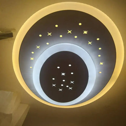 Gold Heart Pendant Wall Light circular fixture with warm halo and star cutouts on Tampa Home & Garden Store