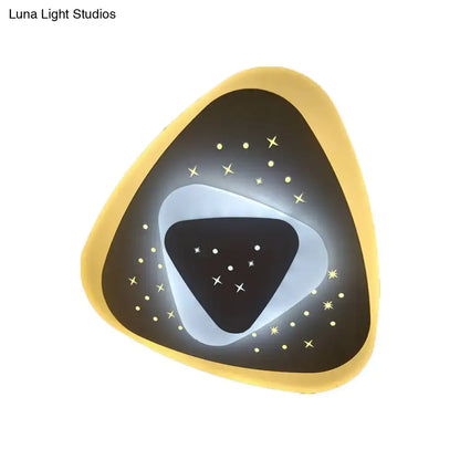 Gold Heart Pendant Wall Light by Decorbites, gold frame with black starry inner panel on Tampa Home & Garden Store