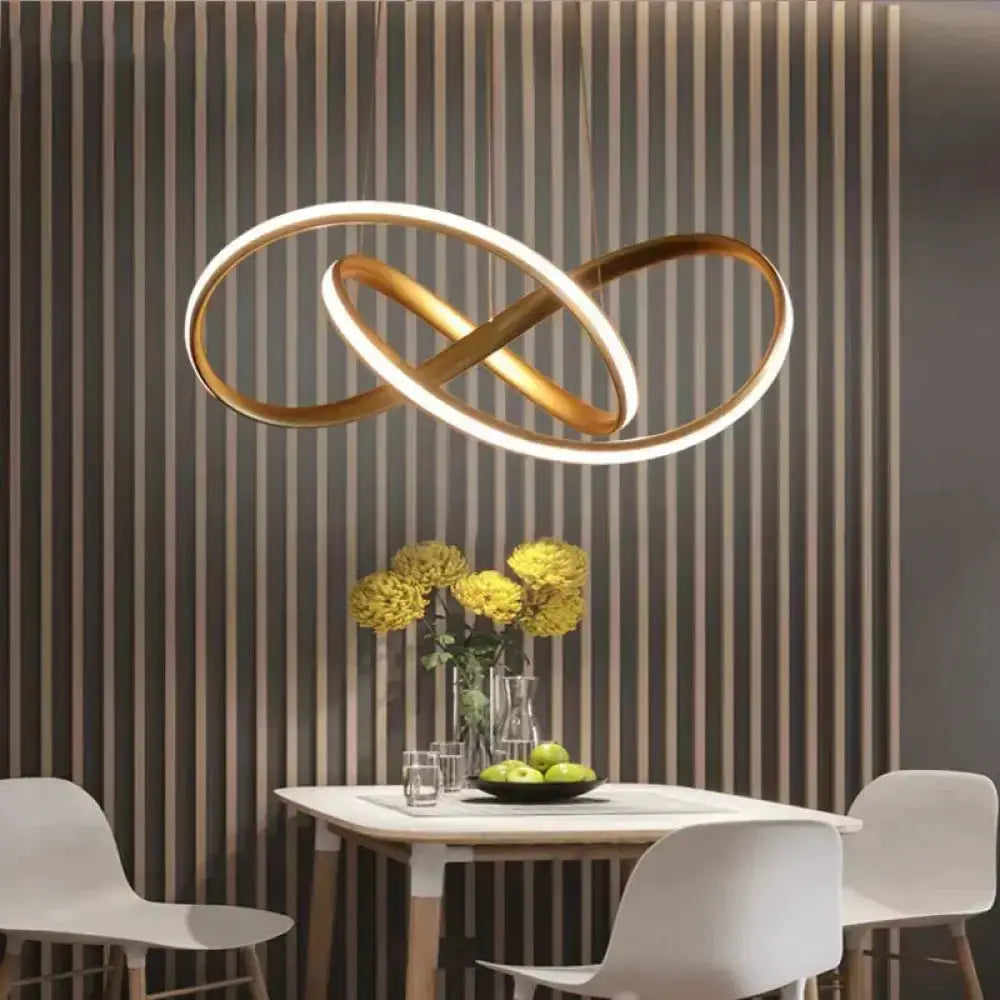 Moedern Gold Infinity Pendant Light Living Room