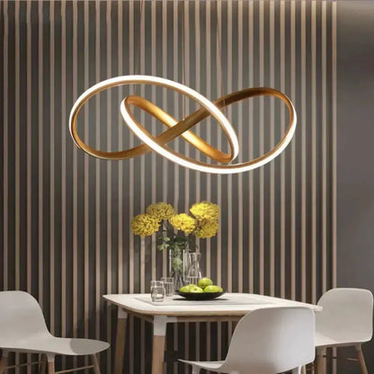 Moedern Gold Infinity Pendant Light Living Room