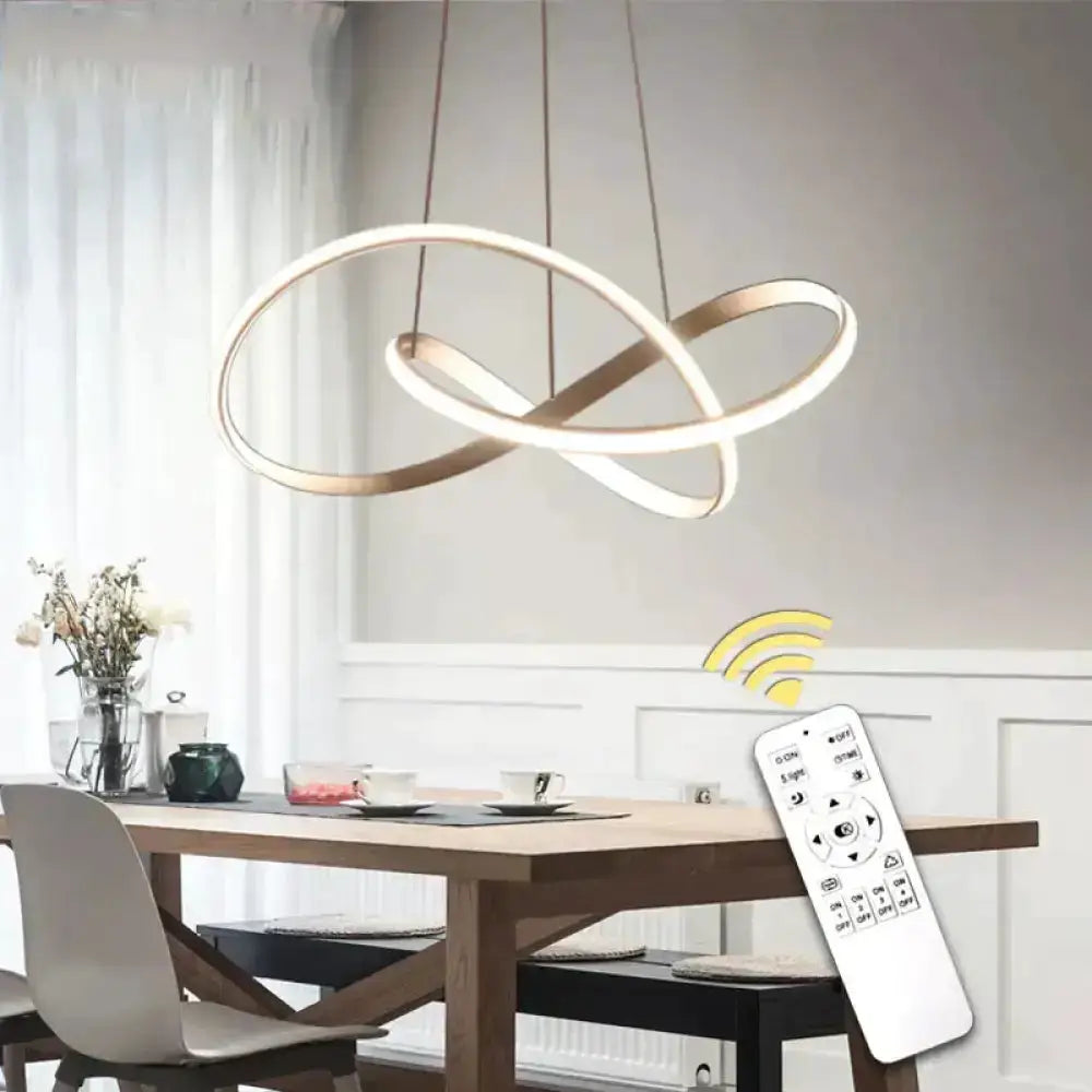 Moedern Gold Infinity Pendant Light Living Room
