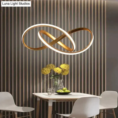 Moedern Gold Infinity Pendant Light Living Room
