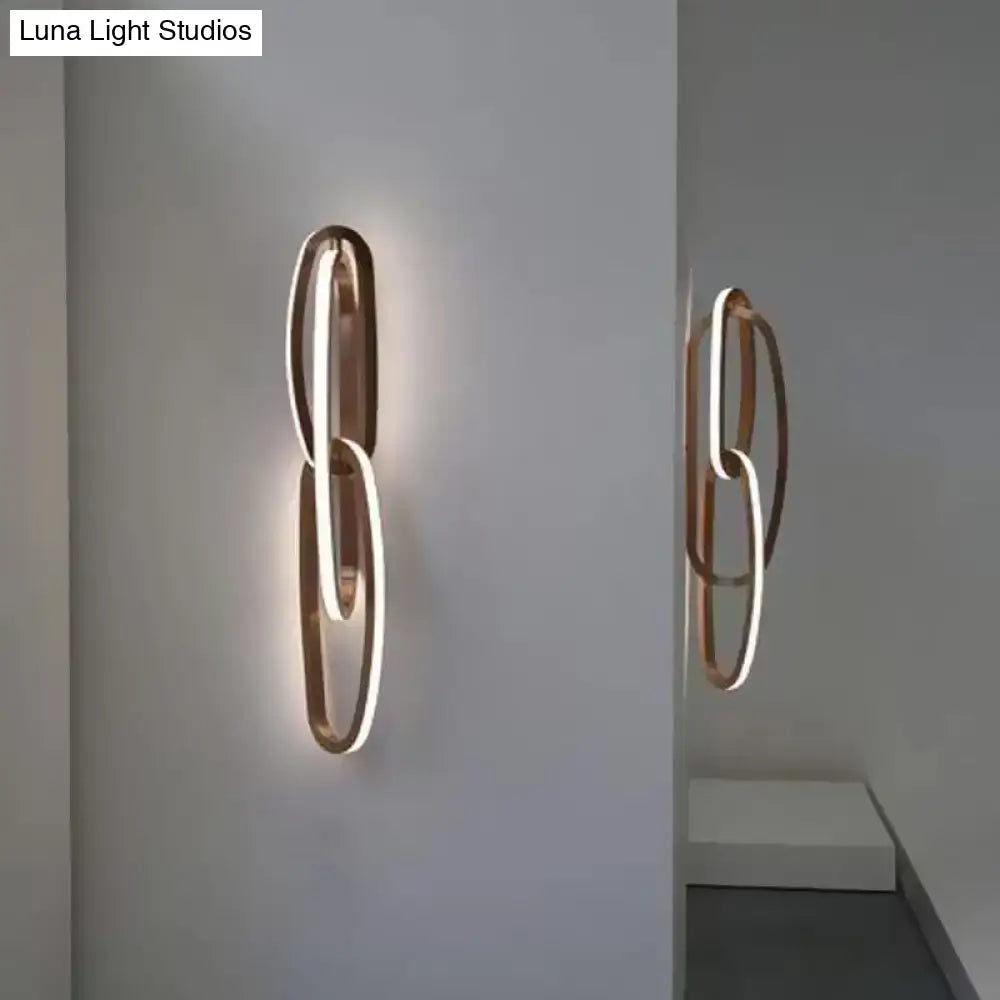 Gold oval wall lamp pair with LED light rings by Decorbites on Tampa Home & Garden Store