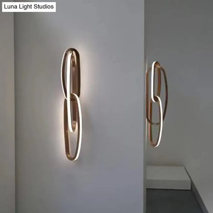 Gold oval wall lamp pair with LED light rings by Decorbites on Tampa Home & Garden Store