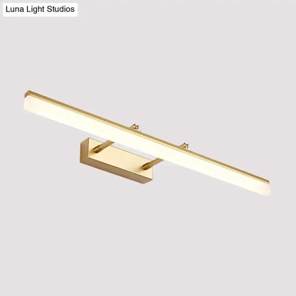 Modern Gold LED Vanity Lamp, Linear Wall Light