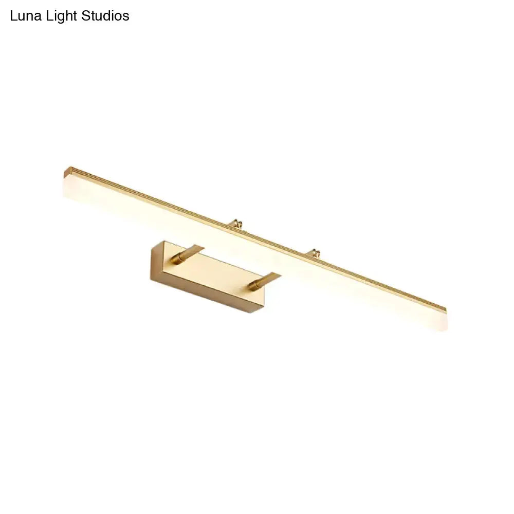 Modern Gold LED Vanity Lamp, Linear Wall Light