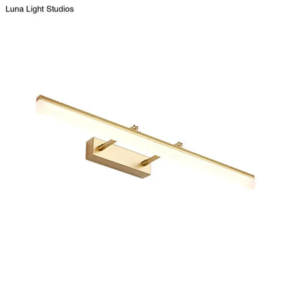 Modern Gold LED Vanity Lamp, Linear Wall Light