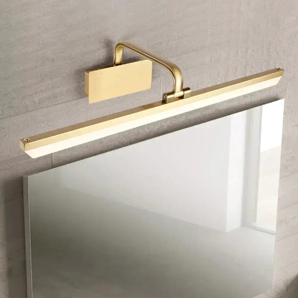 Gold LED Vanity Light for Bathroom Wall Fixture