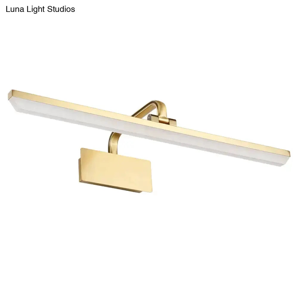 Gold LED Vanity Light for Bathroom Wall Fixture