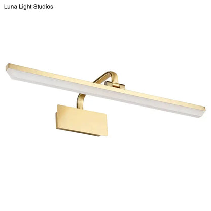 Gold LED Vanity Light for Bathroom Wall Fixture