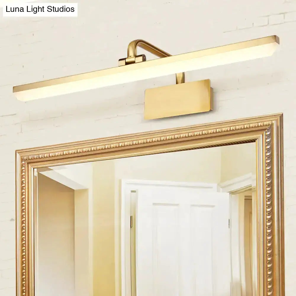 Gold LED Vanity Light for Bathroom Wall Fixture