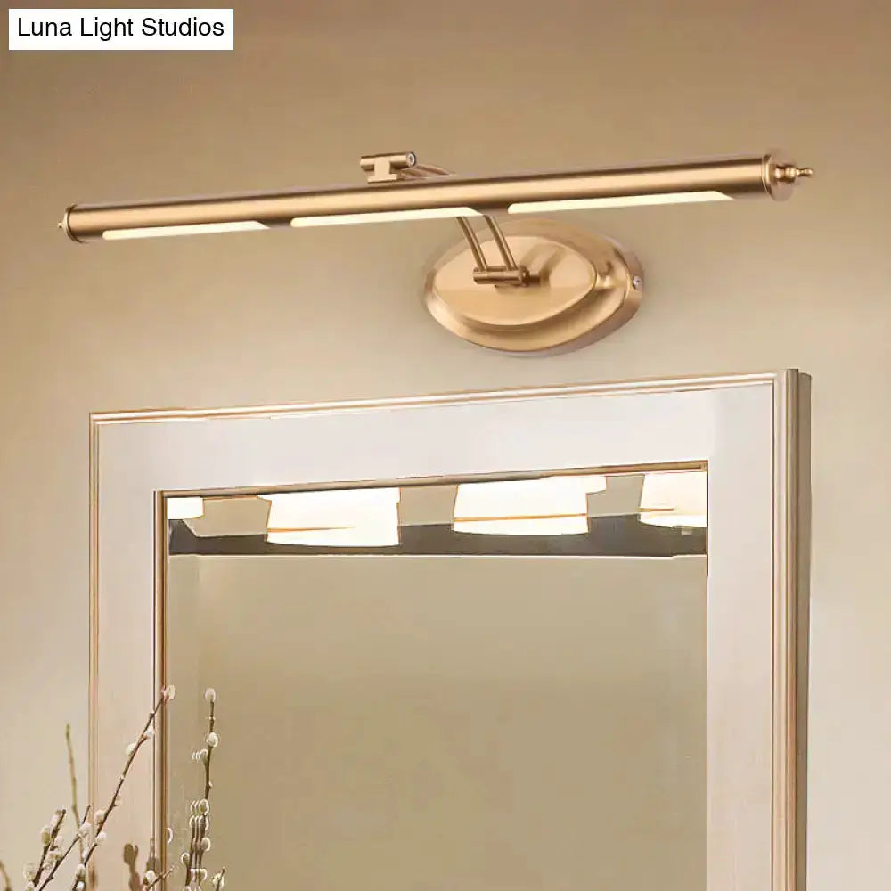 Modern gold LED vanity light wall-mount bathroom sconce 29.5 in fixture width Decorbites on Tampa Home & Garden Store