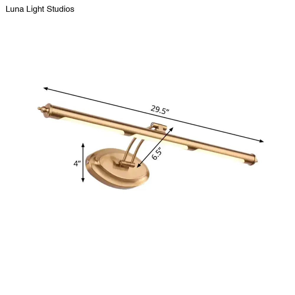 Modern gold LED vanity light sconce by Decorbites, 29.5 in fixture width on Tampa Home & Garden Store