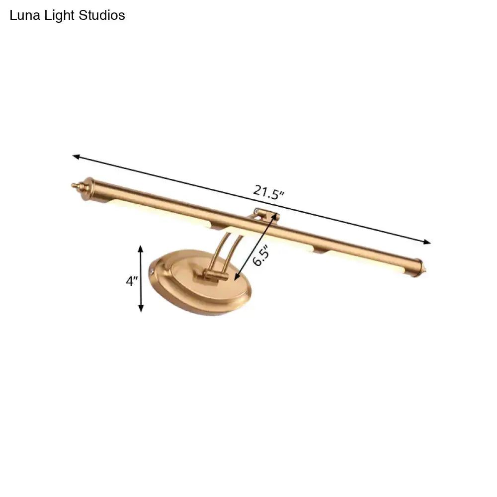 Modern gold LED vanity light bathroom sconce in bar style with 29.5in fixture width on Tampa Home & Garden Store